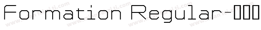 Formation Regular字体转换